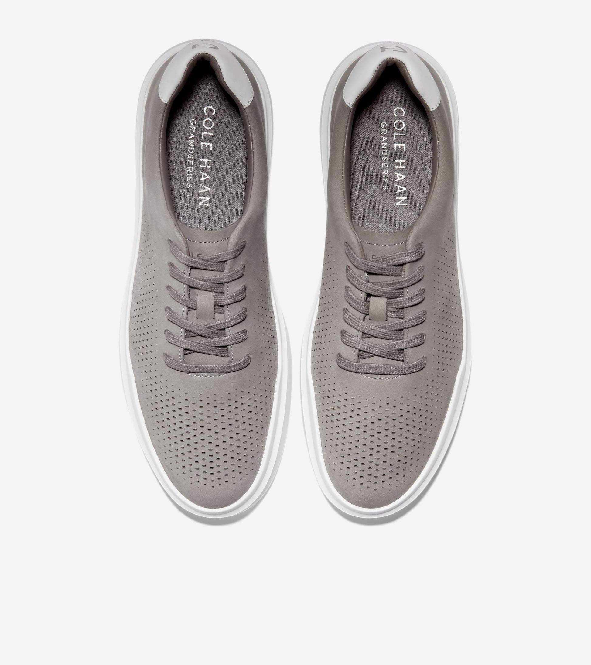 Men's GrandPrø Rally Laser Cut Sneakers-Ironstone-Optic White