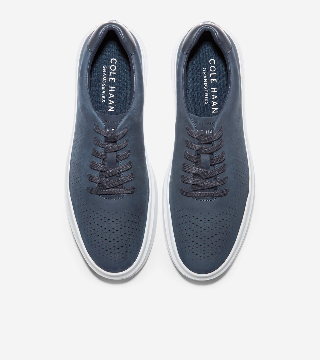 Men's GrandPrø Rally Laser Cut Sneakers-Navy Nubuck