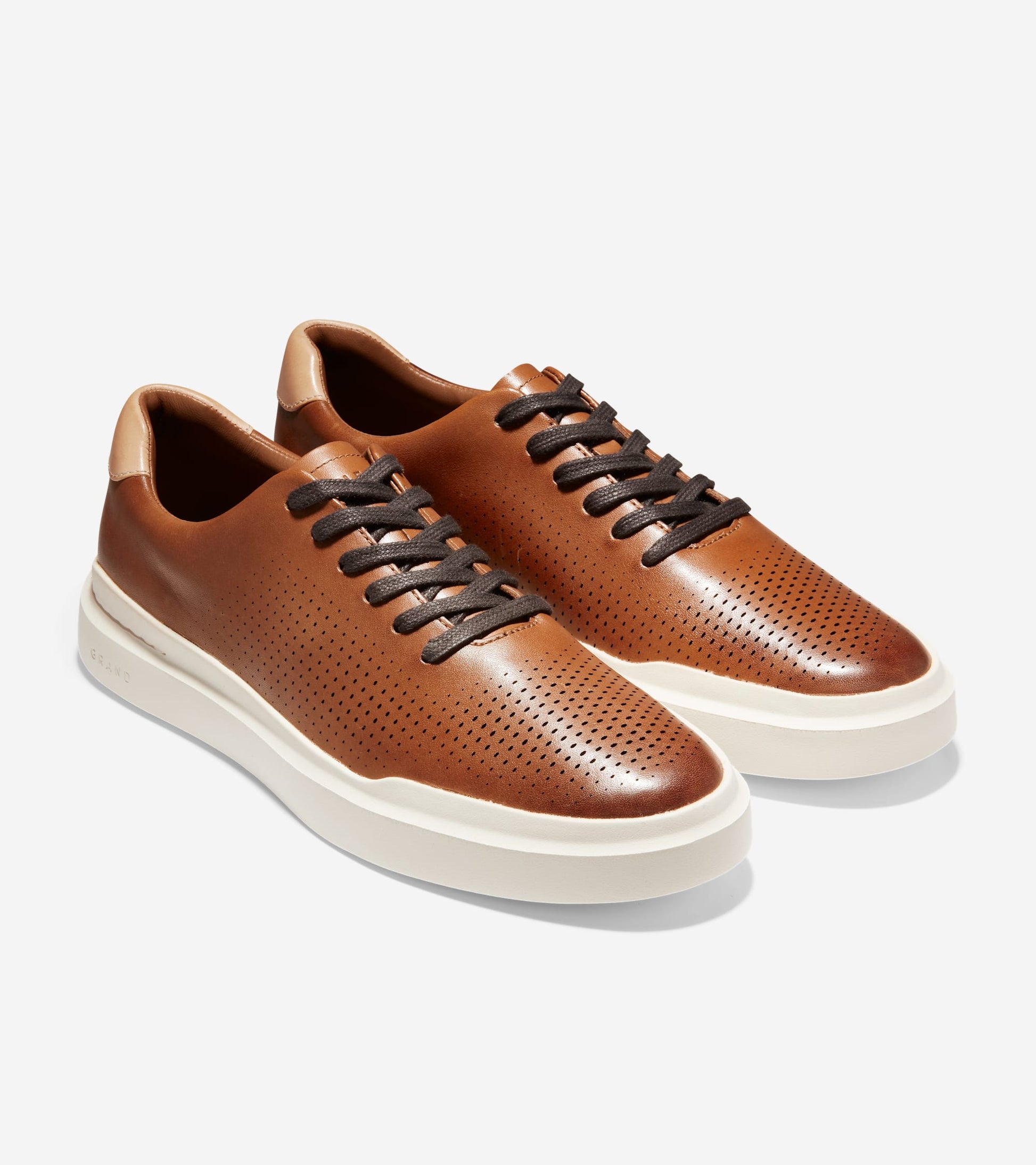 Men's GrandPrø Rally Laser Cut Sneakers-British Tan-Ivory
