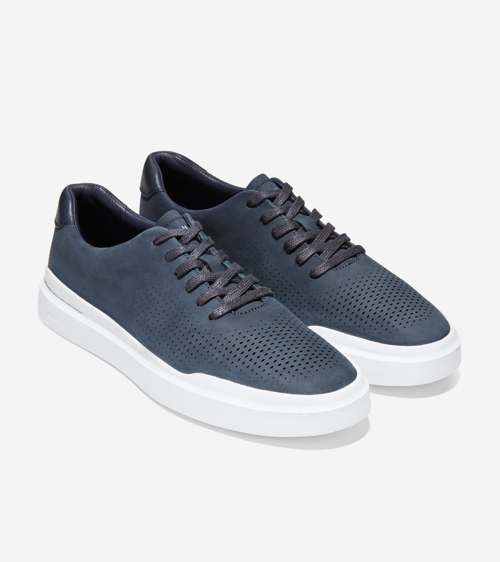 Men's GrandPrø Rally Laser Cut Sneakers-Navy Nubuck