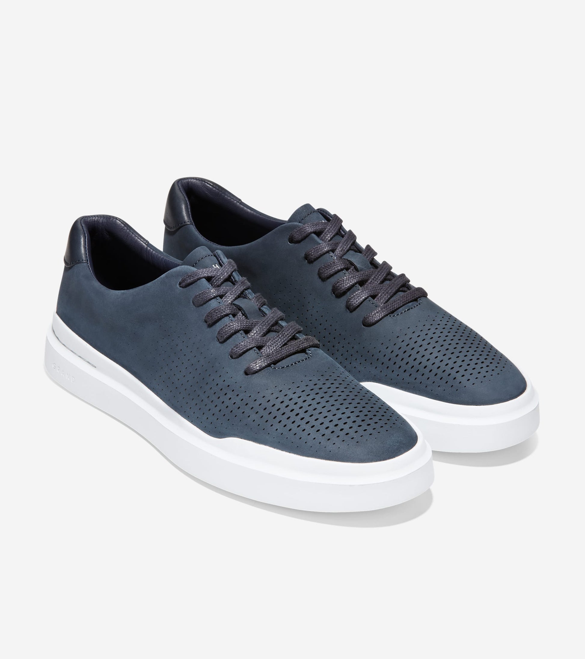 Men's GrandPrø Rally Laser Cut Sneakers-Navy Nubuck