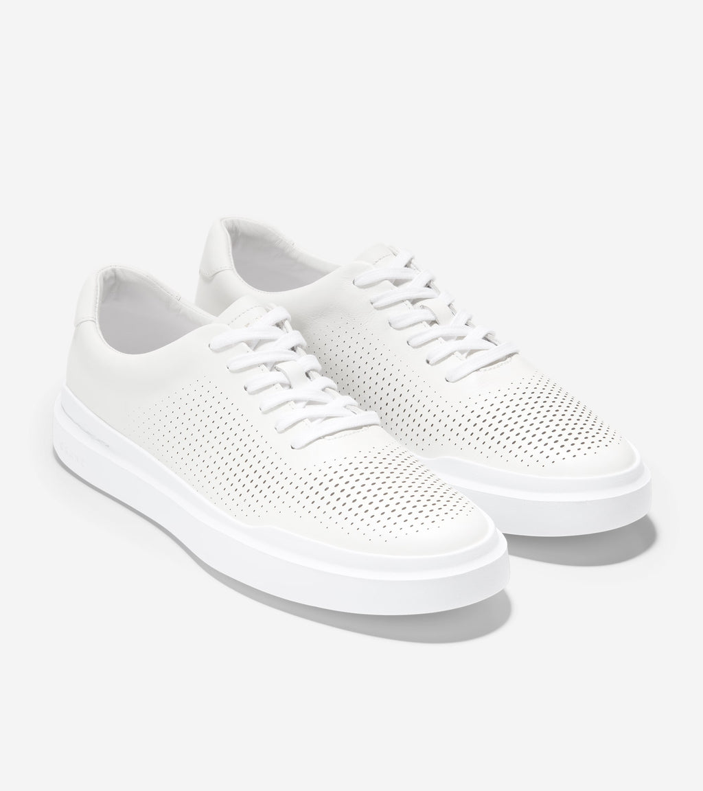 Men's GrandPrø Rally Laser Cut Sneakers-White