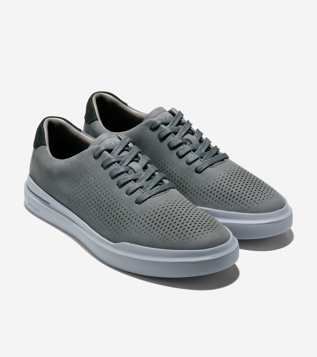 Men's GrandPrø Rally Laser Cut Sneakers-Turbulence-Black-Tradewinds