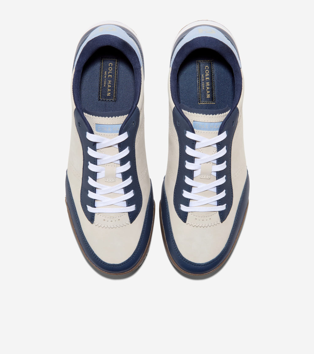 Men's GrandPrø Slimline Sneakers-Pumice Stone-Navy Blazer-White