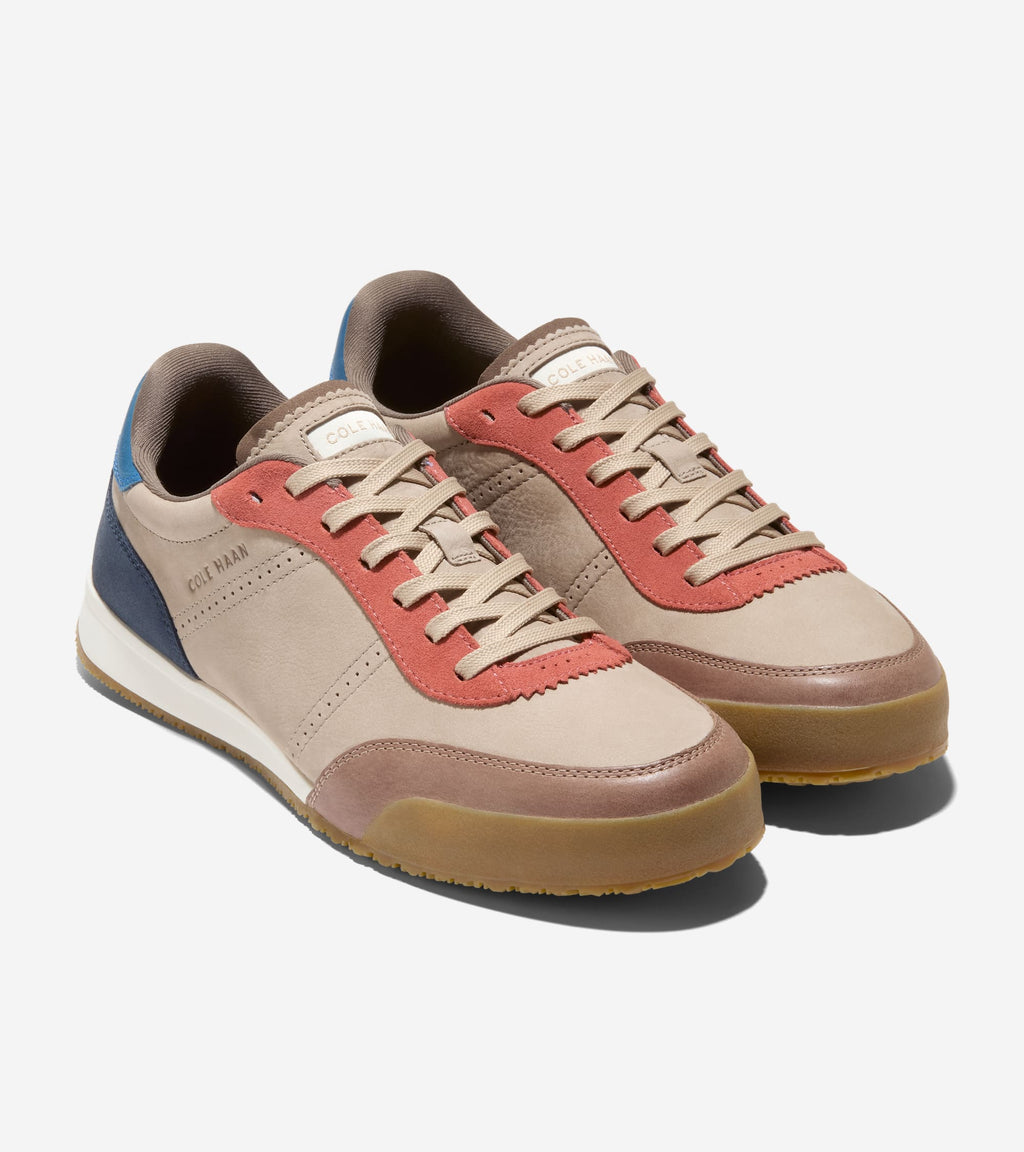 Men's GrandPrø Slimline Sneakers-Dark Latte-Redwood-True Blue