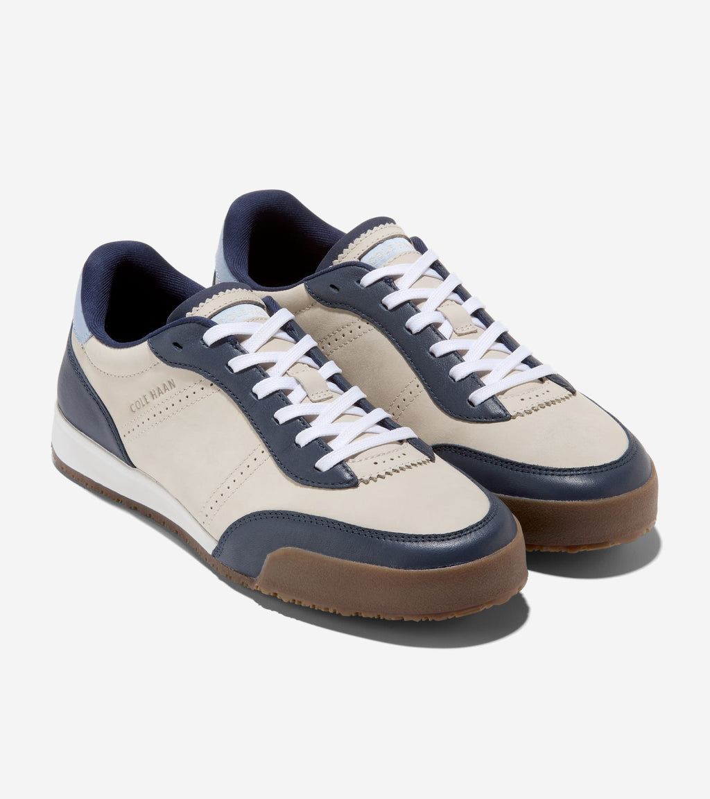Men's GrandPrø Slimline Sneakers-Pumice Stone-Navy Blazer-White
