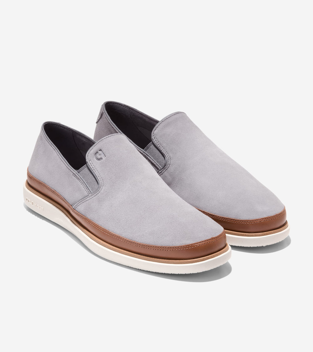 Men's GrandPrø Strawspoint Twin Gore Loafers-Quiet Shade-Dark Sequoia-Ivory