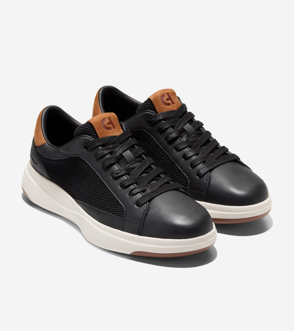 Men's GrandPrø Tennis Sneakers 2.0-Black-New Caramel-Ivory