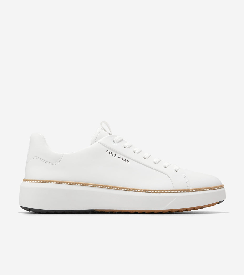 Men's GrandPrø Topspin Waterproof Golf Shoes-Optic White-Natural
