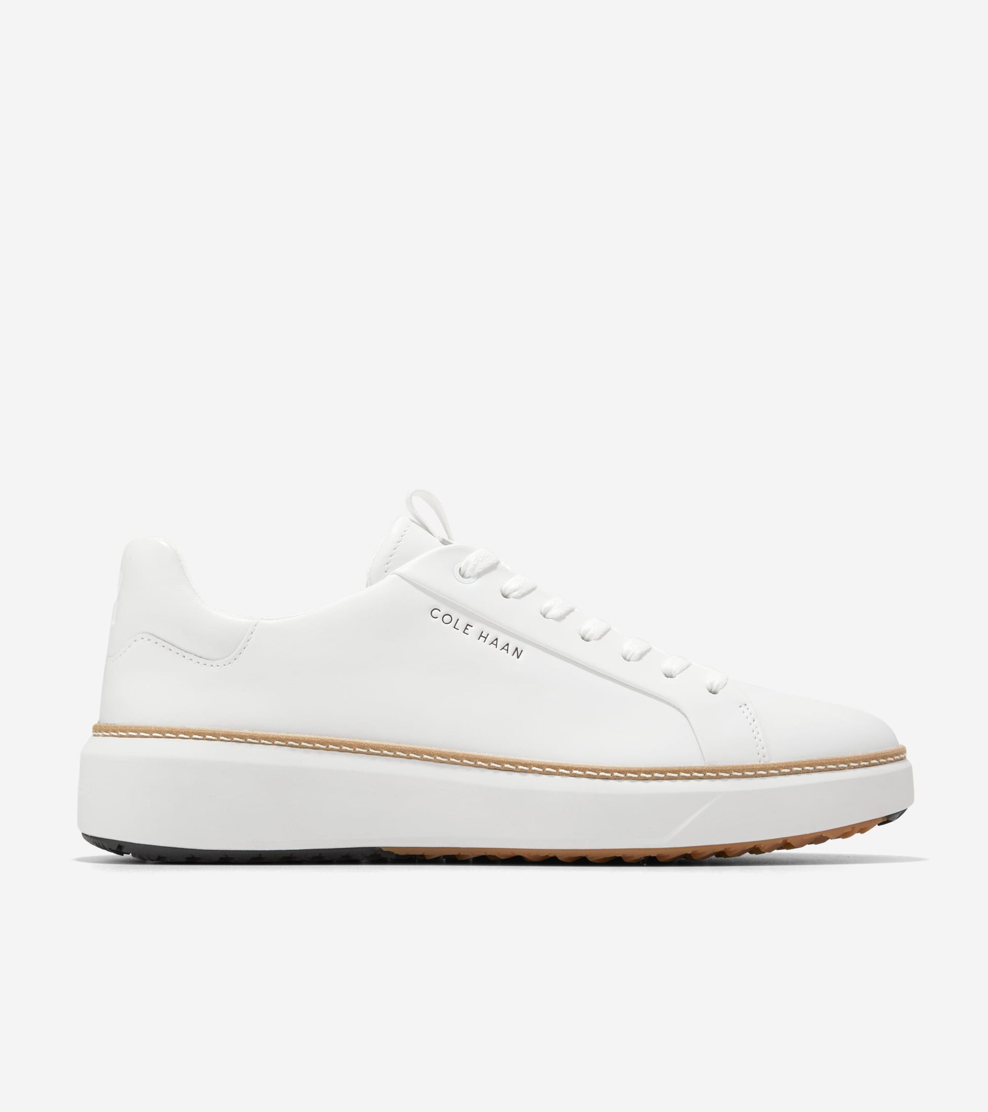 Men's GrandPrø Topspin Waterproof Golf Shoes-Optic White-Natural