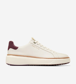 Women's GrandPrø Topspin Golf Shoes-Ivory-Bloodstone-Fondue Fudge
