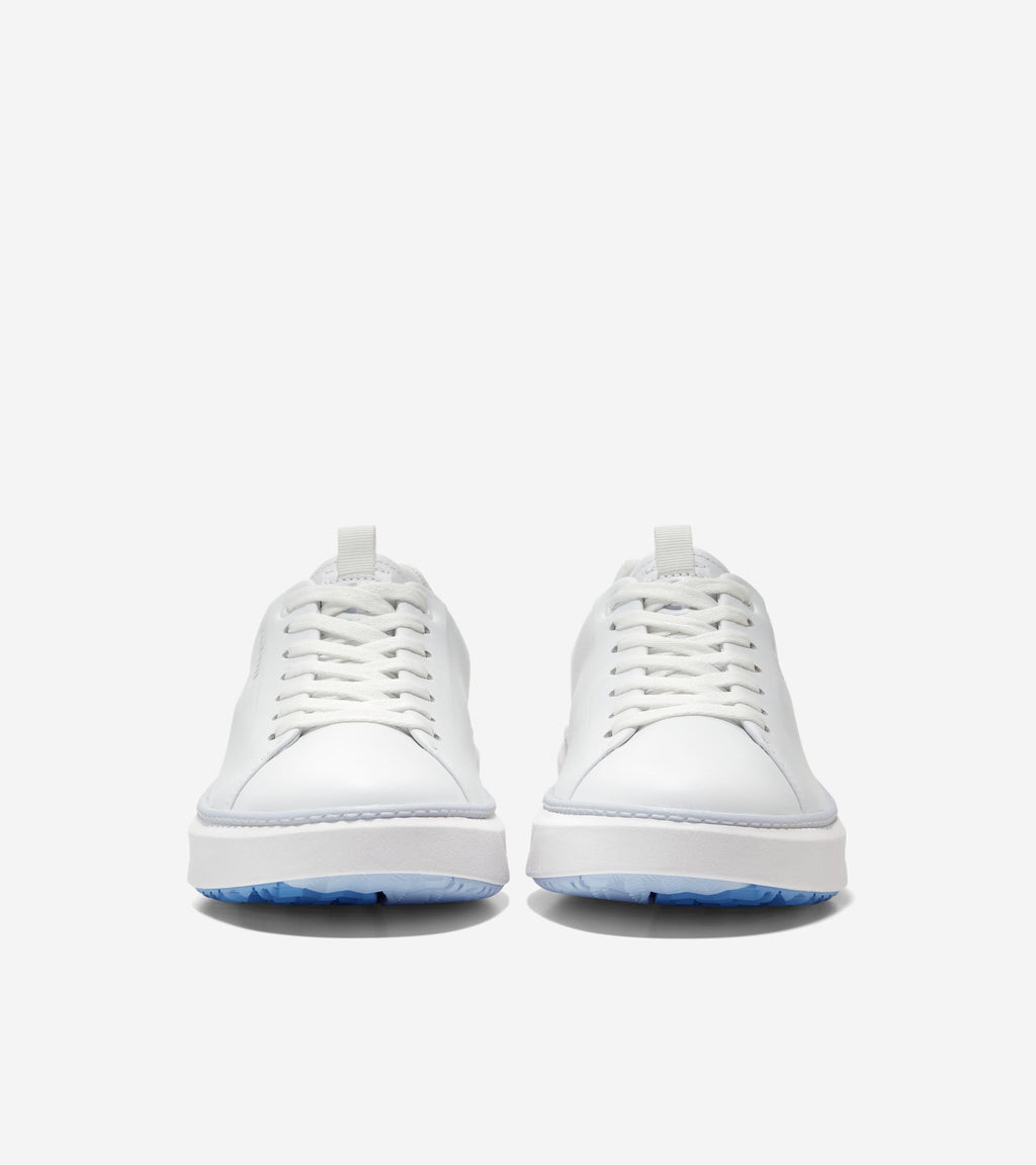 Women's GrandPrø Topspin Waterproof Golf Shoes-Optic White-Heather Gray