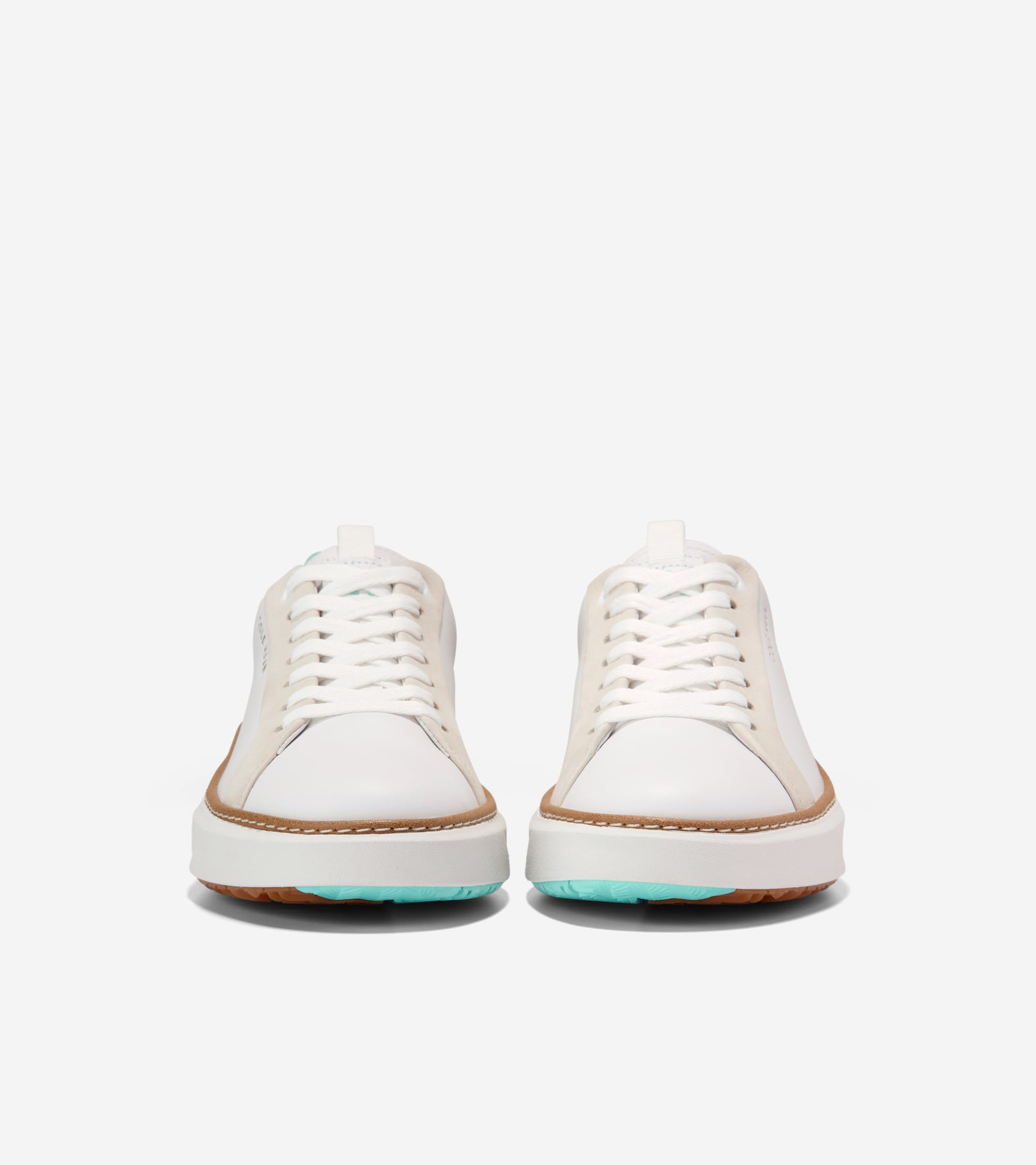 Women's GrandPrø Topspin Golf Shoes-White-Cascade-Silver Birch