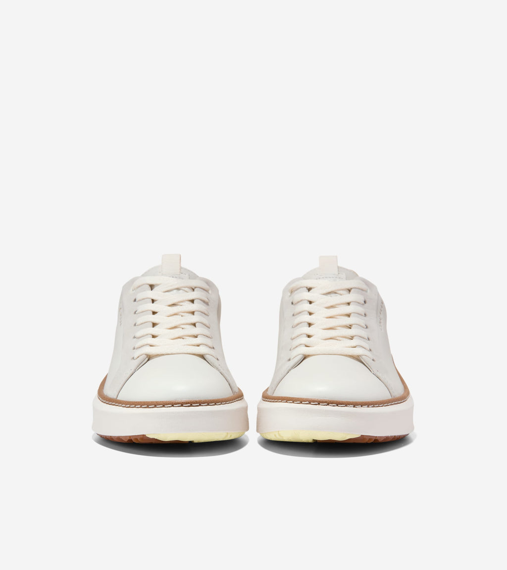 Women's GrandPrø Topspin Golf Shoes-Powder-Wax Yellow-Silver Birch