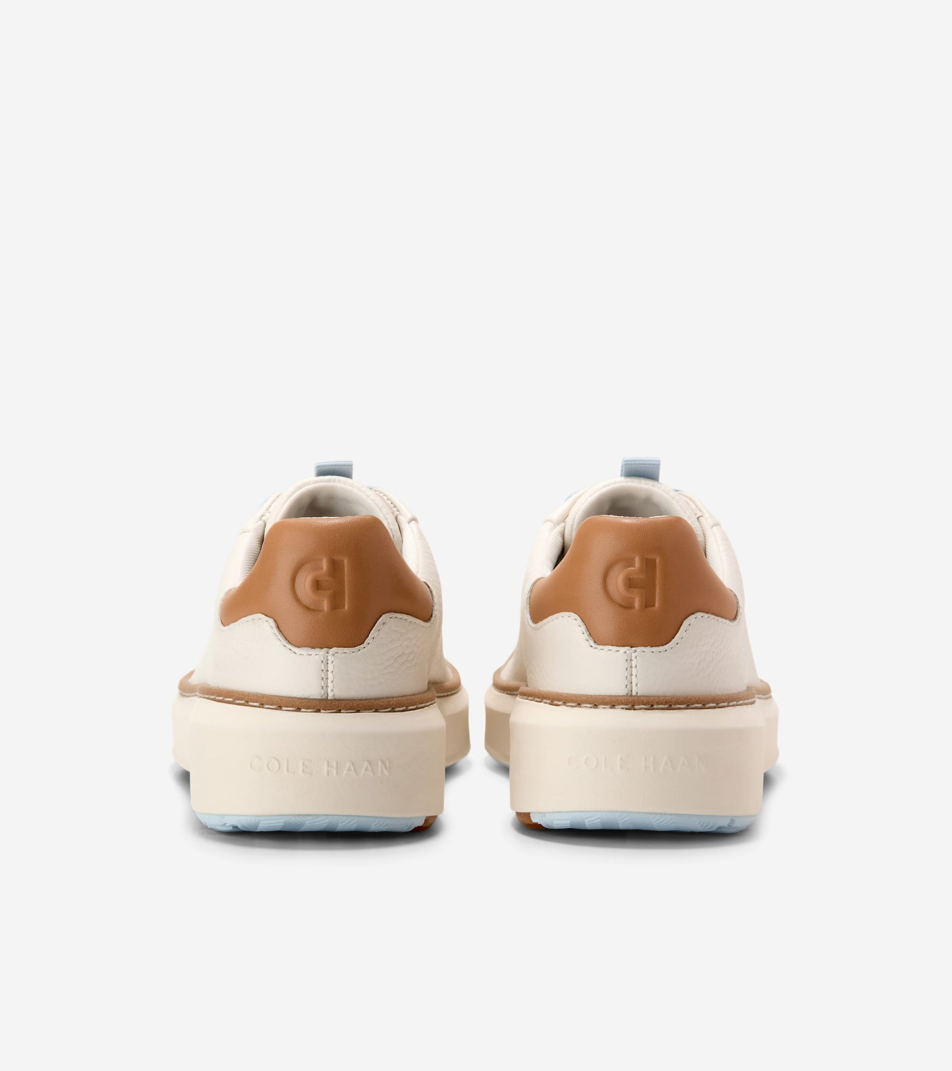 Women's GrandPrø Topspin Waterproof Golf Shoes-Ivory-Biscuit-Skyway