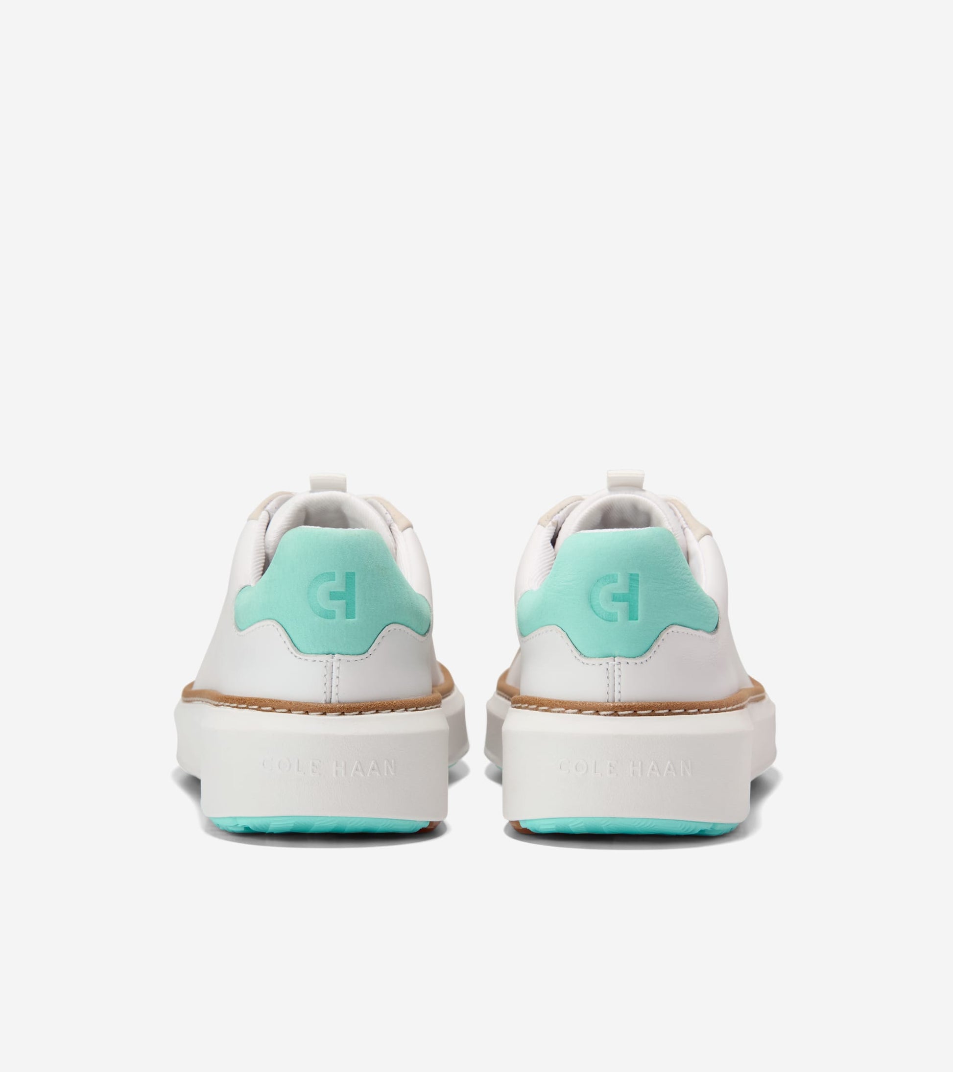 Women's GrandPrø Topspin Golf Shoes-White-Cascade-Silver Birch
