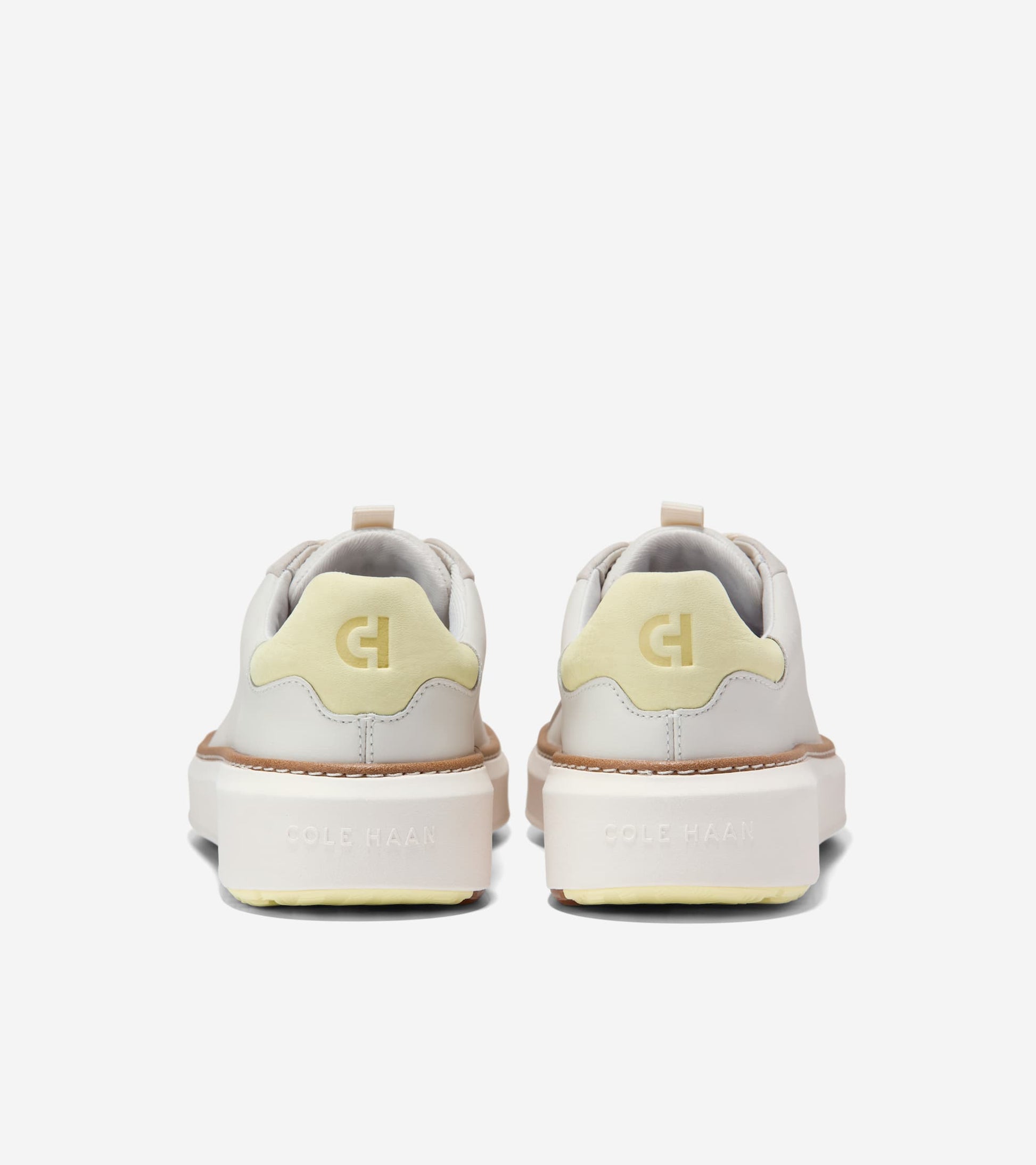 Women's GrandPrø Topspin Golf Shoes-Powder-Wax Yellow-Silver Birch
