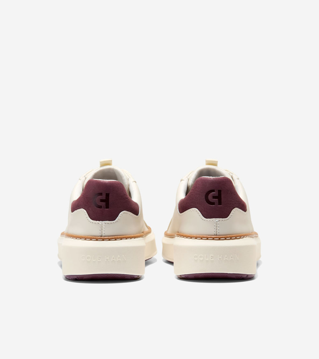 Women's GrandPrø Topspin Golf Shoes-Ivory-Bloodstone-Fondue Fudge