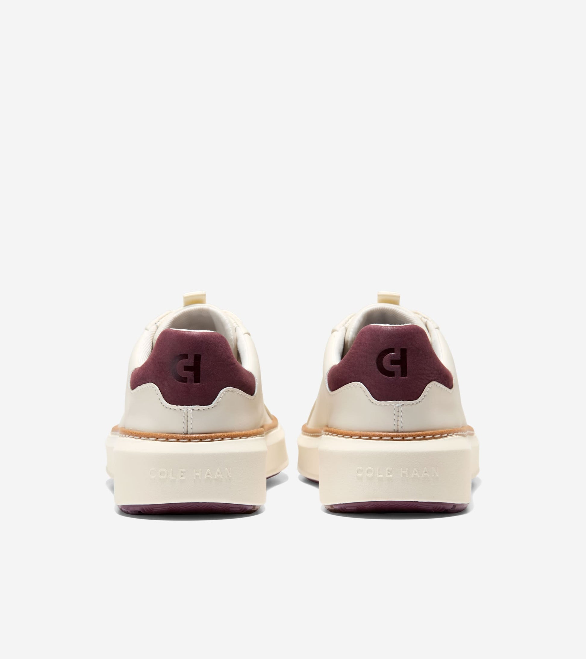 Women's GrandPrø Topspin Golf Shoes-Ivory-Bloodstone-Fondue Fudge