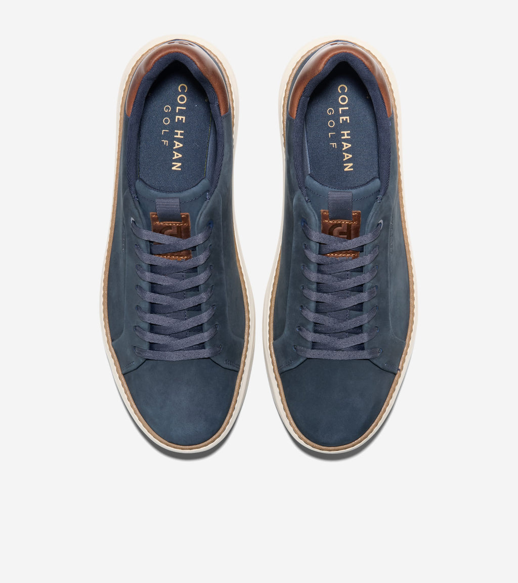 Men's GrandPrø Topspin Golf Shoes-Navy Blazer-New Caramel-Ivory