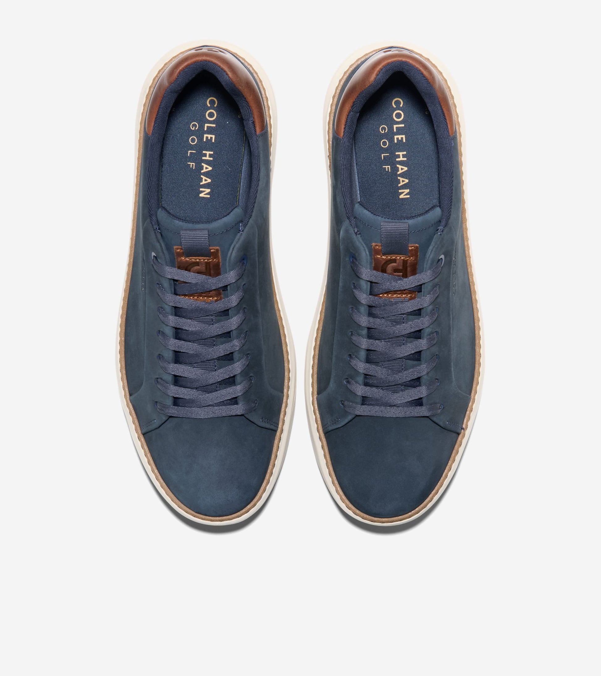 Men's GrandPrø Topspin Golf Shoes-Navy Blazer-New Caramel-Ivory