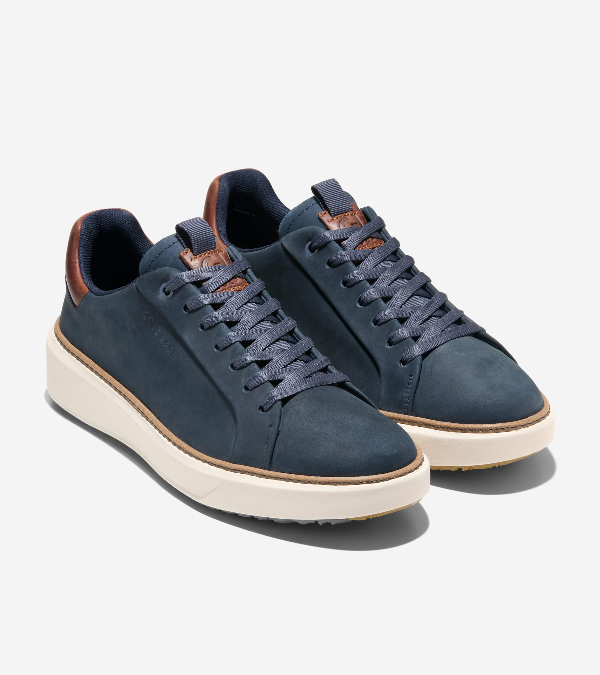 Men's GrandPrø Topspin Golf Shoes-Navy Blazer-New Caramel-Ivory