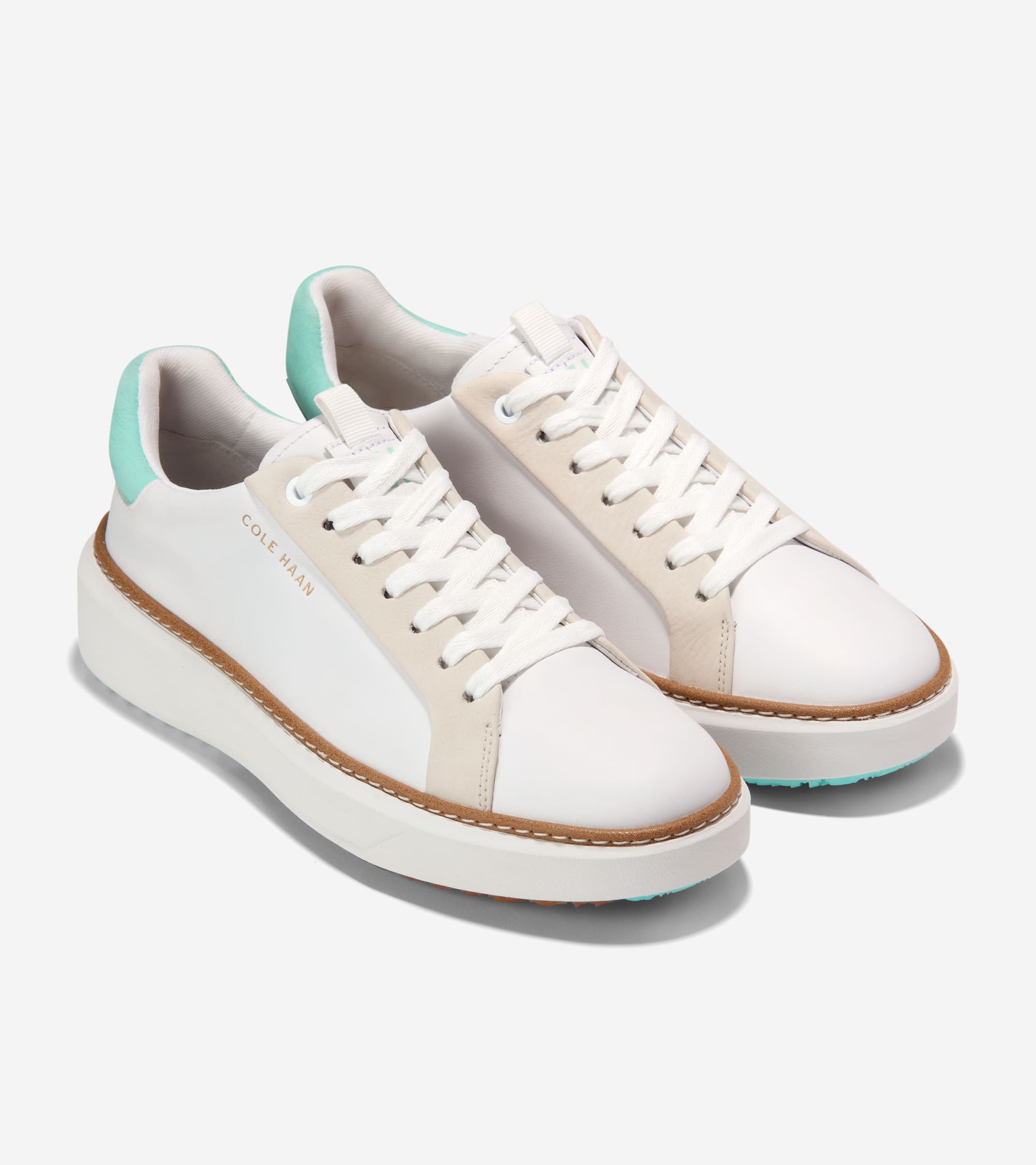Women's GrandPrø Topspin Waterproof Golf Shoes in White | Cole Haan