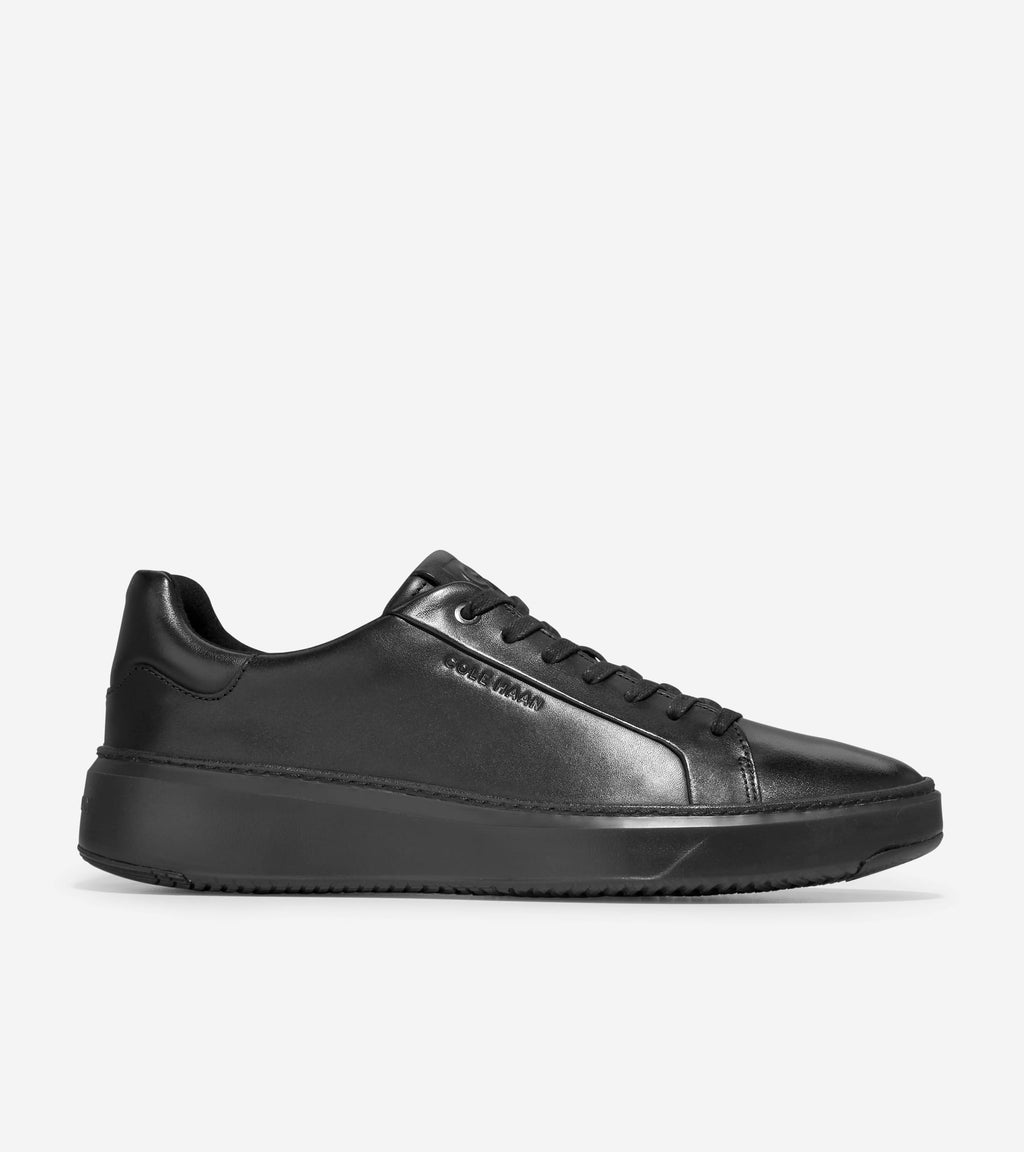 Men's GrandPrø Topspin Sneakers-Black Leather-Black