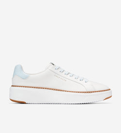 Women's GrandPrø Topspin Sneakers-White-Ballad Blue Snake Print