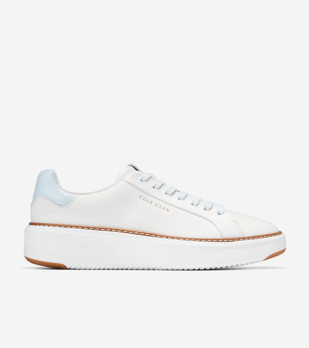 Women's GrandPrø Topspin Sneakers-White-Ballad Blue Snake Print