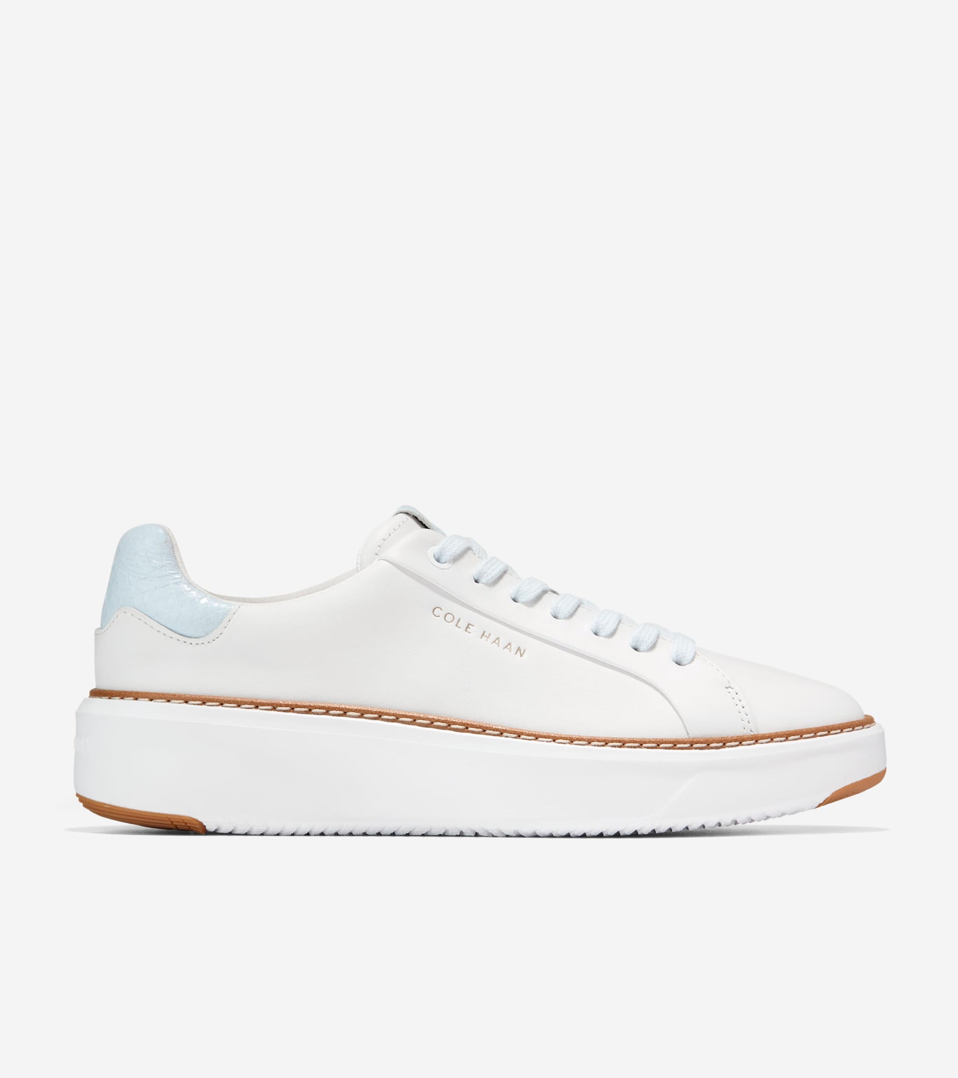 Women's GrandPrø Topspin Sneakers-White-Ballad Blue Snake Print