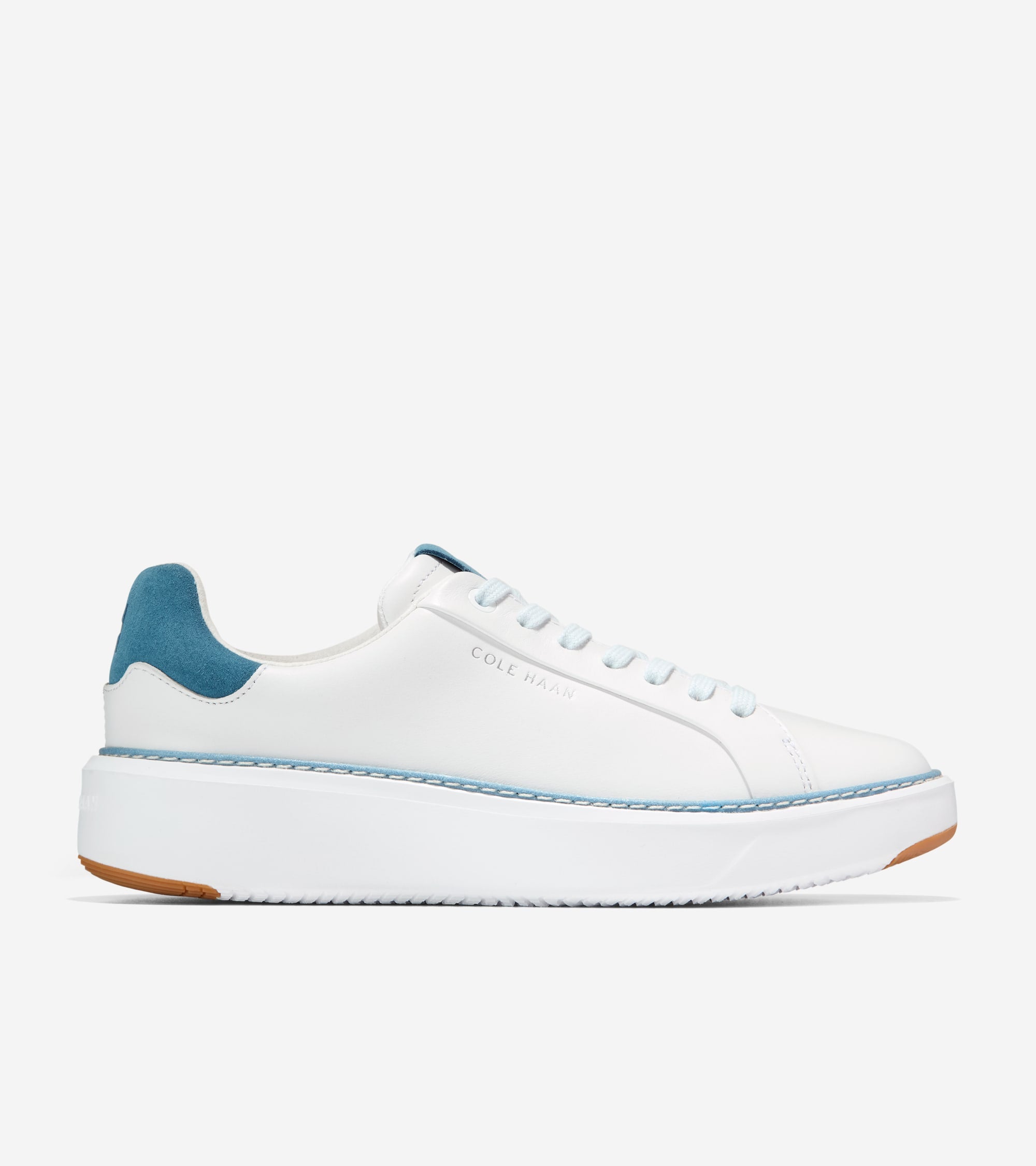シーラボ Women's GrandPrø Topspin Sneakers in White, blue | Cole Haan