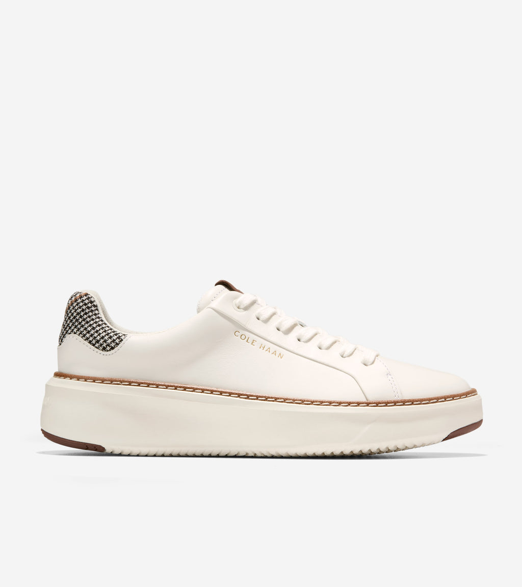 Women's GrandPrø Topspin Sneakers-Ivory-Neutral Plaid