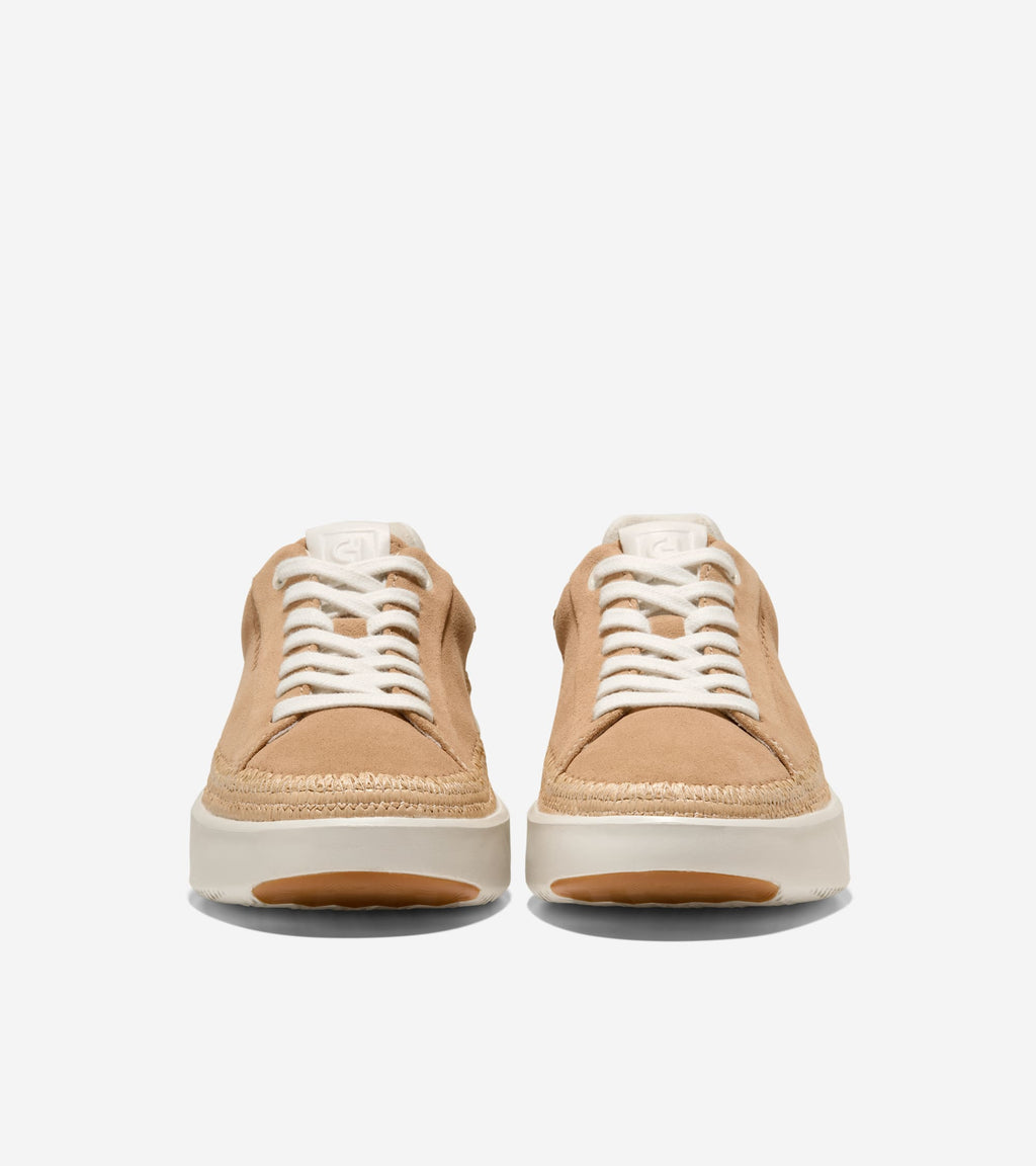 Women's GrandPrø Topspin Sneakers-Ivory-Natural Raffia