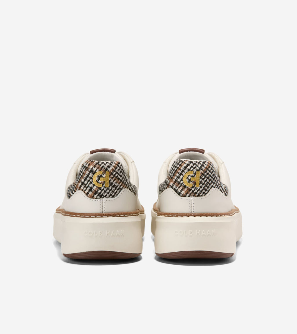 Women's GrandPrø Topspin Sneakers-Ivory-Neutral Plaid