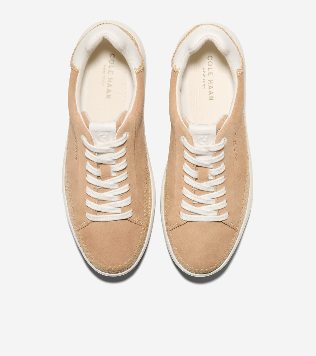 Women's GrandPrø Topspin Sneakers-Ivory-Natural Raffia