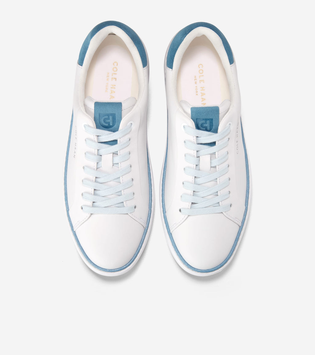 Women's GrandPrø Topspin Sneakers-White-Provincial Blue