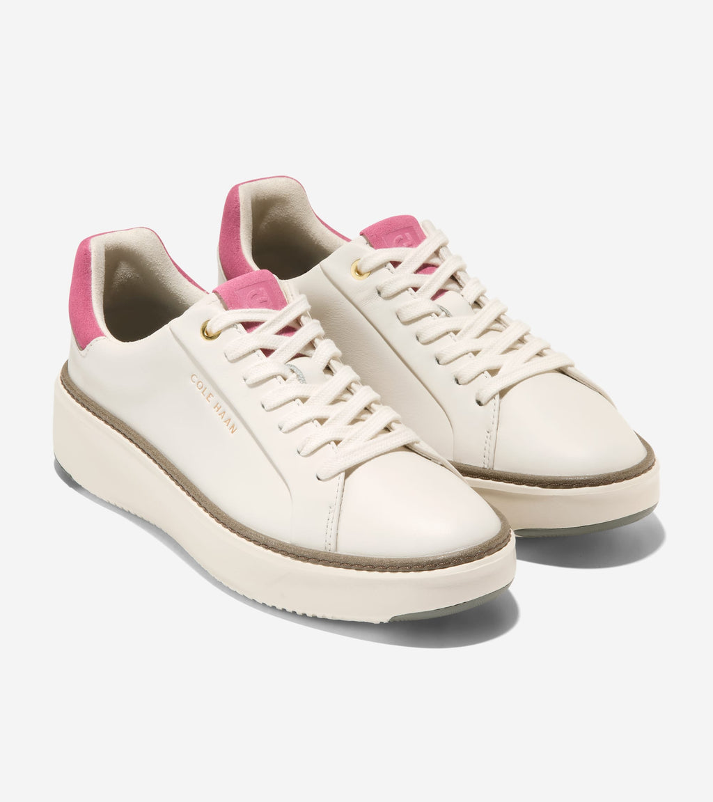 Women's GrandPrø Topspin Sneakers-Ivory-Rose Wine