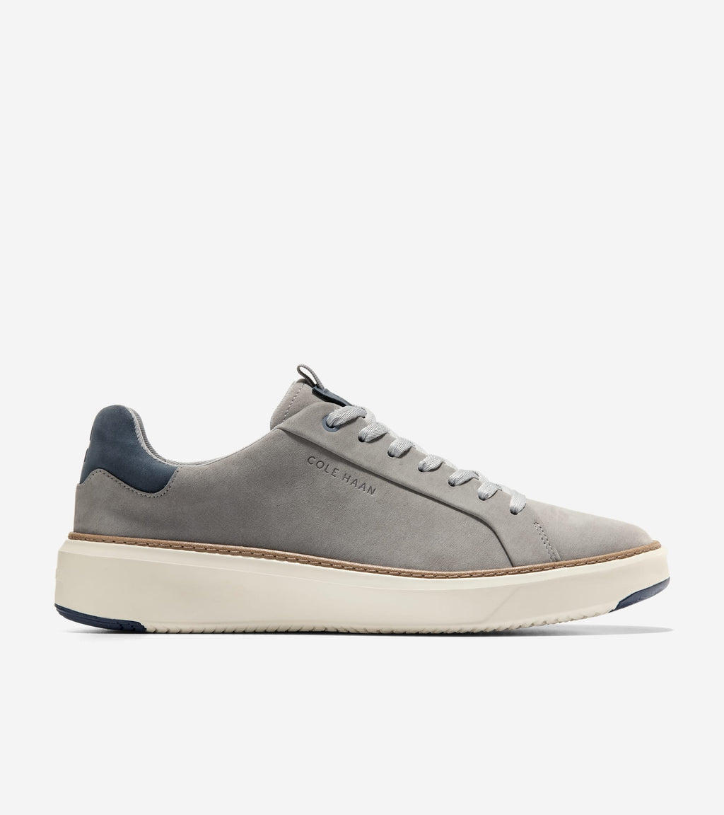 Men's GrandPrø Topspin Sneakers-Steel Gray-Navy Blazer-Ivory