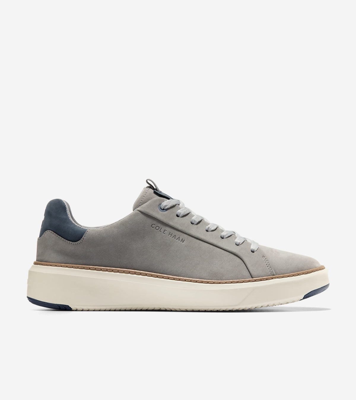 Men's GrandPrø Topspin Sneakers-Steel Gray-Navy Blazer-Ivory