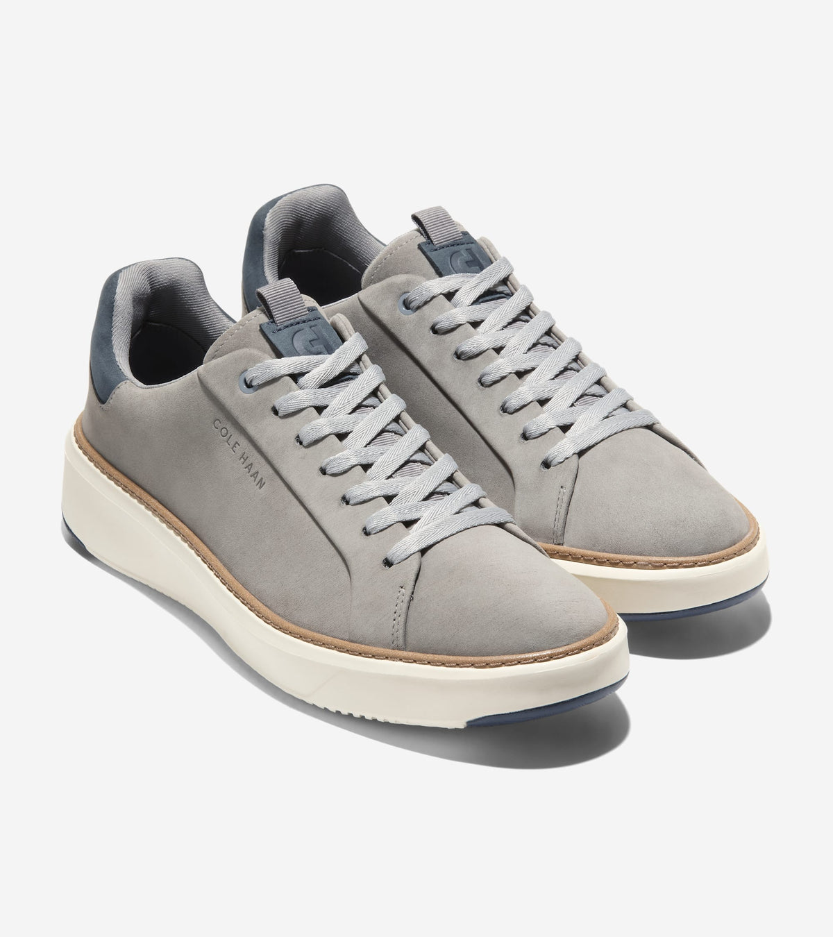 Men's GrandPrø Topspin Sneakers-Steel Gray-Navy Blazer-Ivory