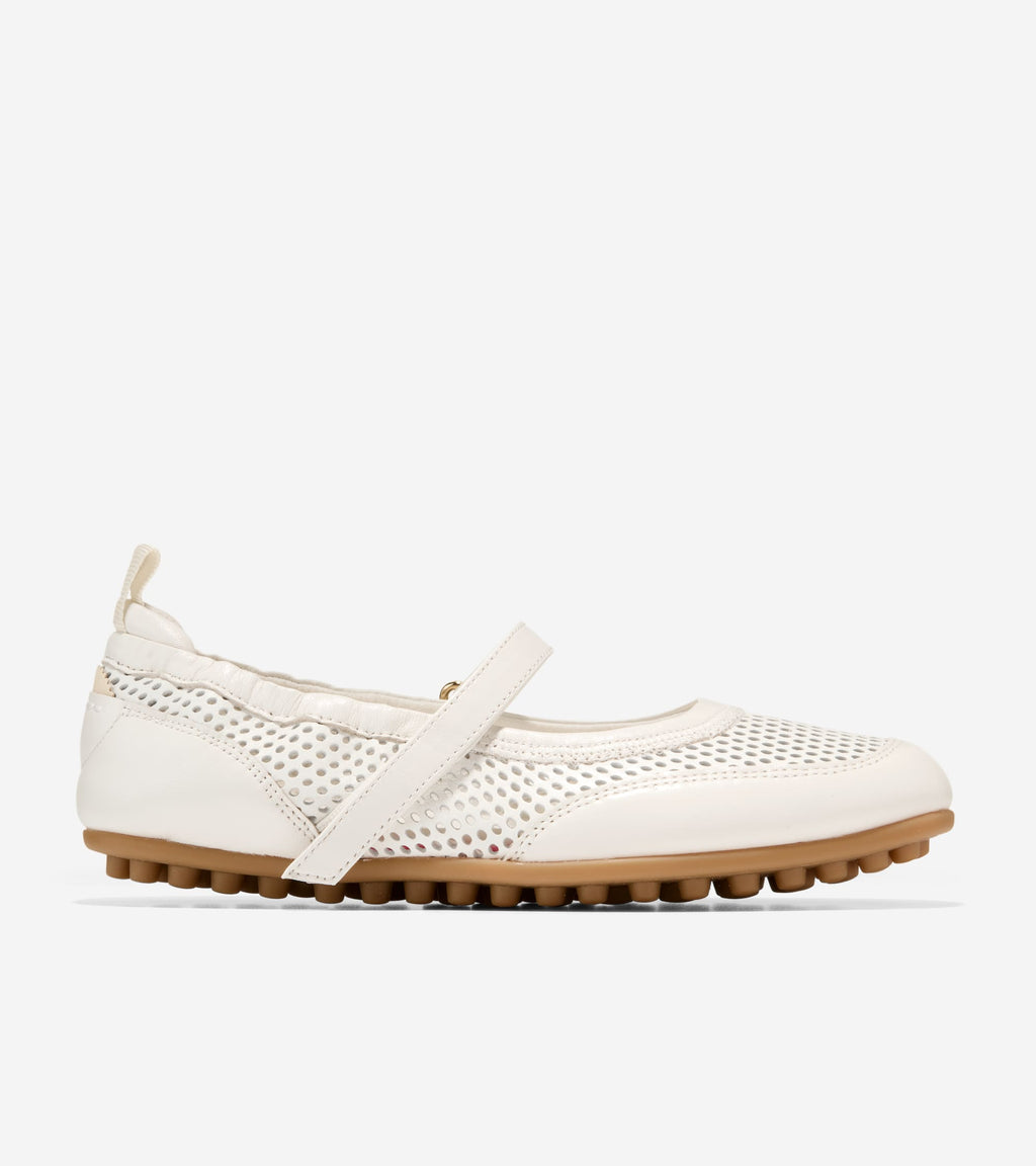 Women's GrandPrø Travina Mary Jane Ballet Flats-Powder