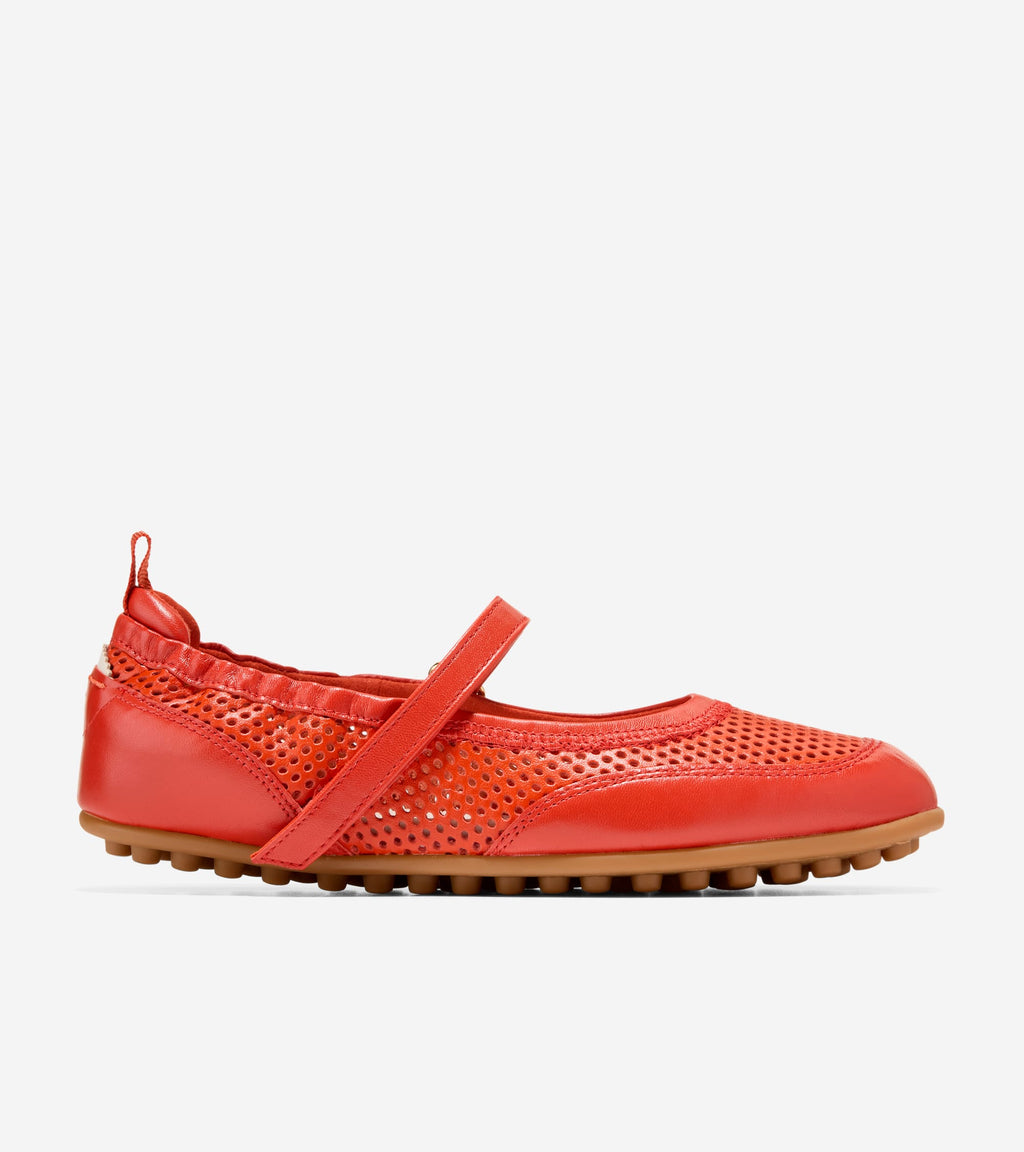 Women's GrandPrø Travina Mary Jane Ballet Flats-Summer Fig