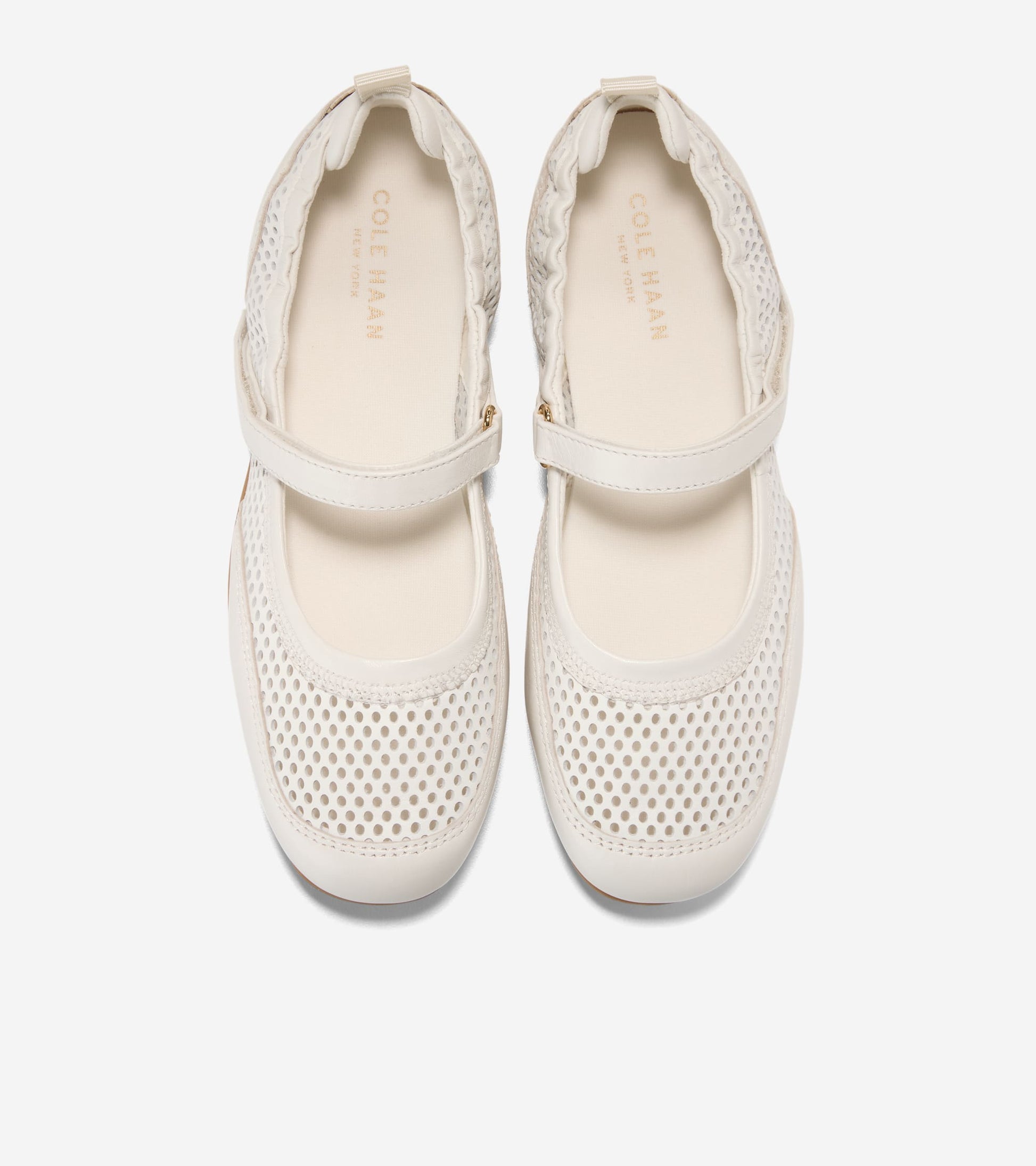 Women's GrandPrø Travina Mary Jane Ballet Flats-Powder