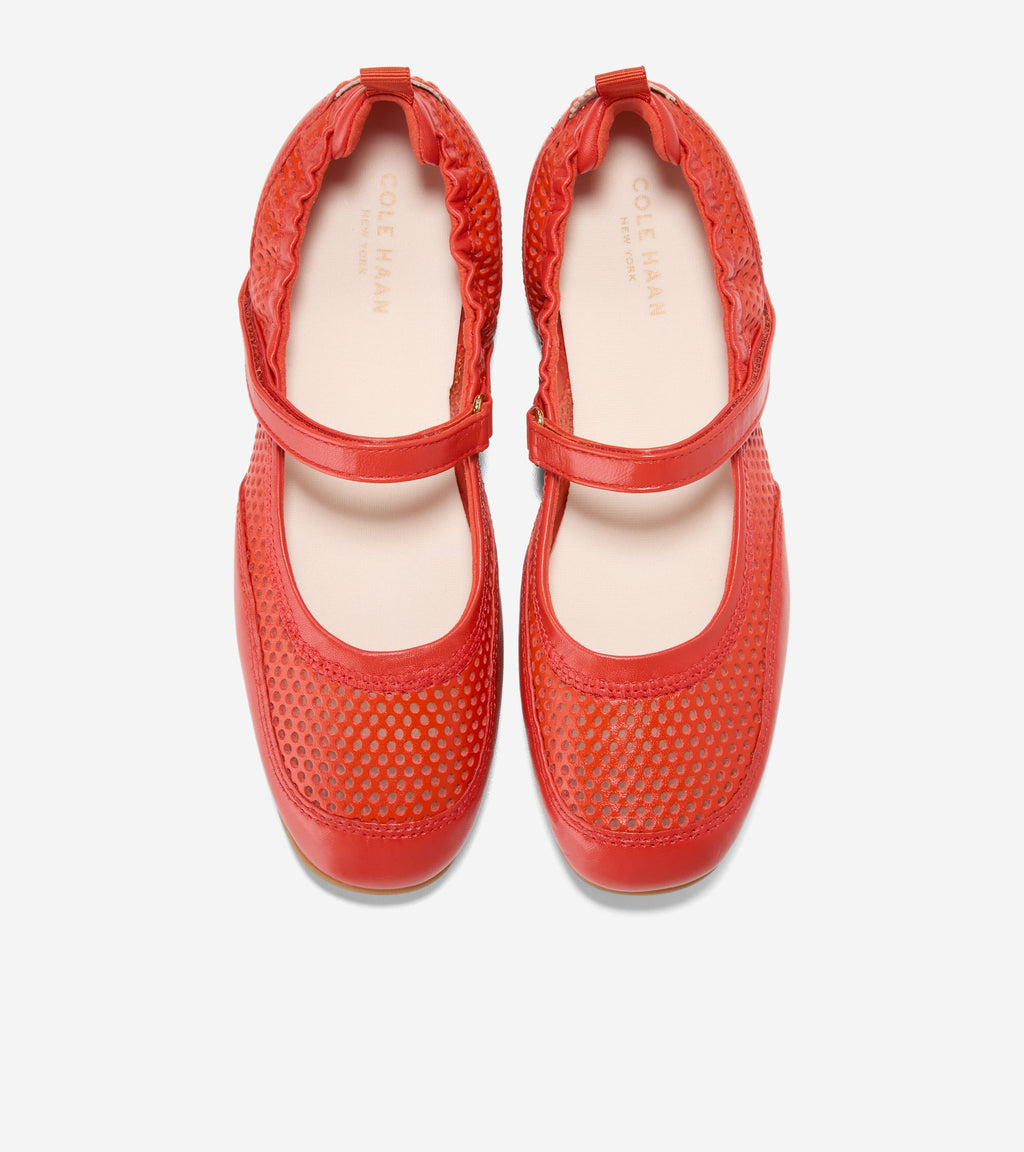 Women's GrandPrø Travina Mary Jane Ballet Flats-Summer Fig