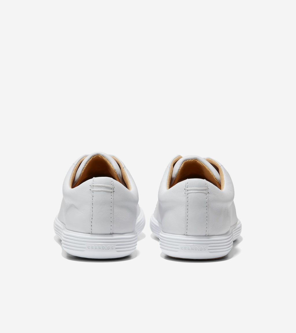 Women's Grand Crosscourt Sneakers-Optic White Leather
