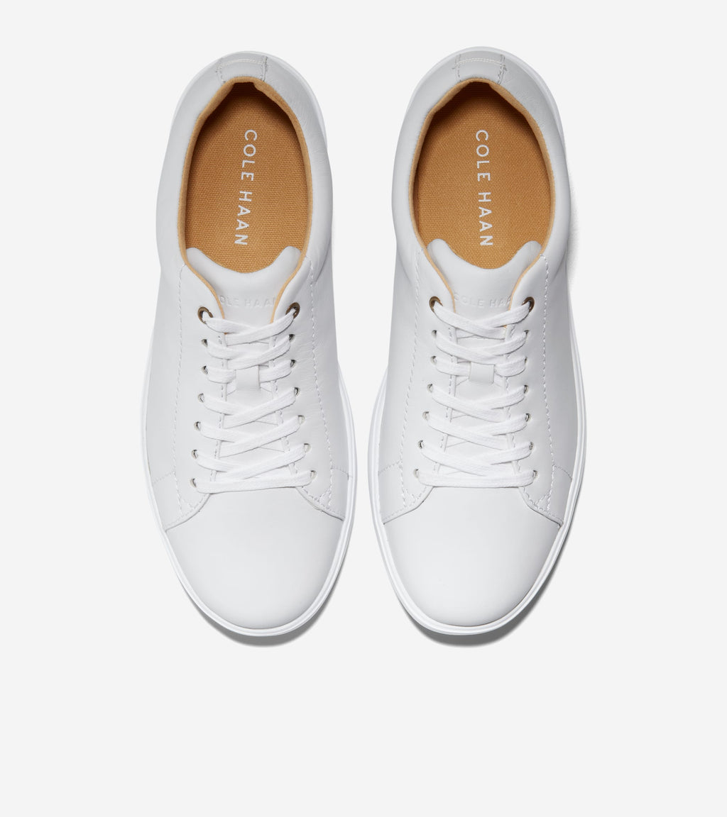 Women's Grand Crosscourt Sneakers-Optic White Leather