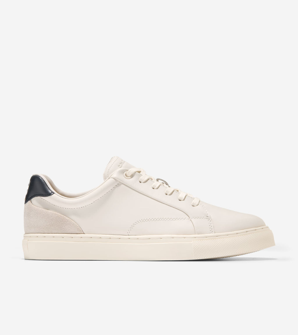 Men's Grand Kittery Court Sneakers-Ivory-Blueberry-Oxford Tan