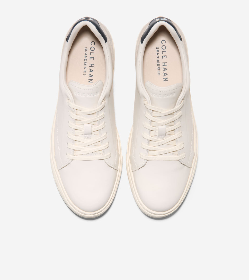 Men's Grand Kittery Court Sneakers-Ivory-Blueberry-Oxford Tan
