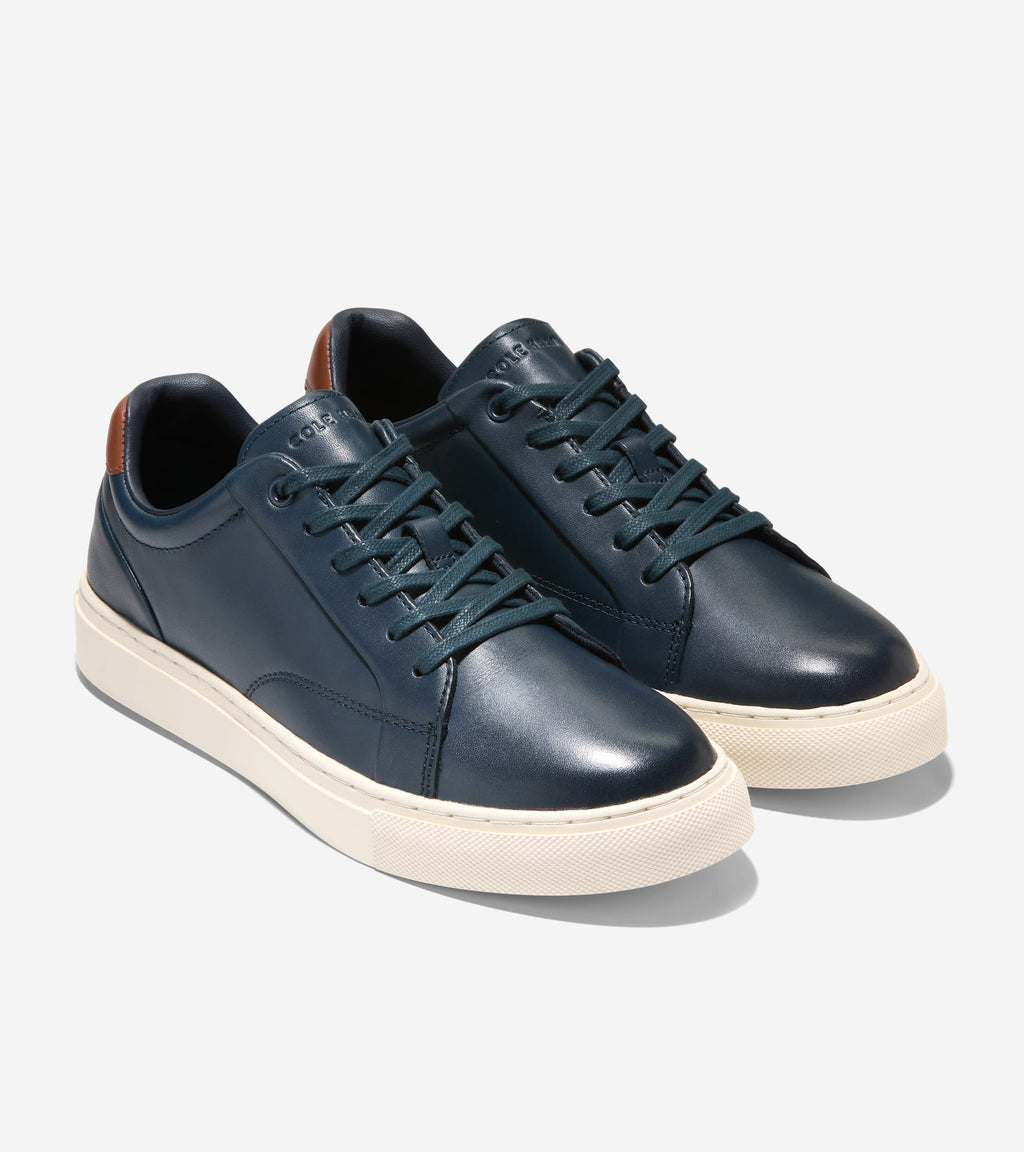 Men's Grand Kittery Court Sneakers-Blueberry-British Tan-Ivory
